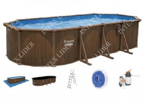 561CW Стальной морозоустойчивый бассейн BestWay, 730х360х130см+фильтр песчаный