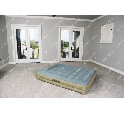 69003 Надувная кровать Refined Fortech Bestway 203х152х33см, встроенный электронасос